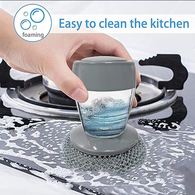 Soap-Dispense Kitchen Scrub Brush