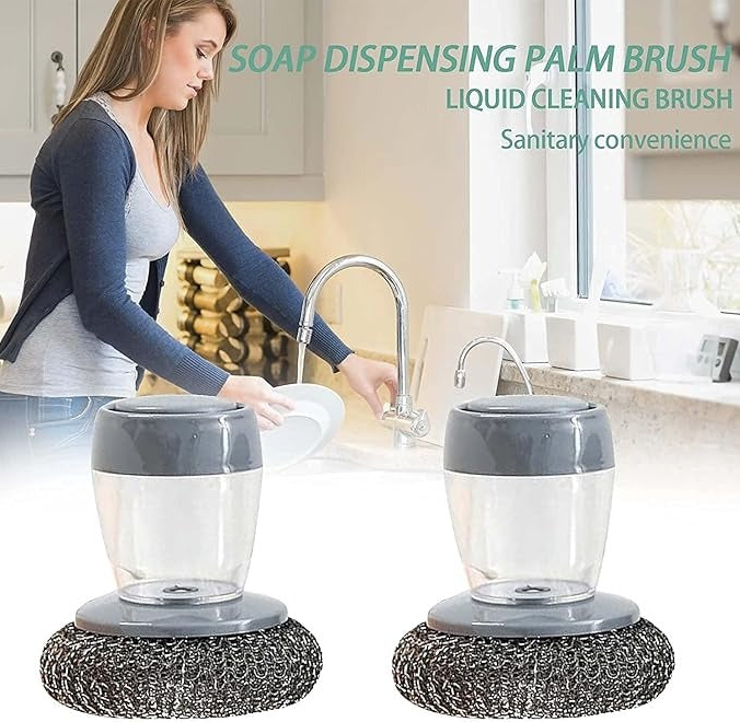 Soap-Dispense Kitchen Scrub Brush