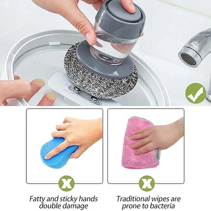 Soap-Dispense Kitchen Scrub Brush